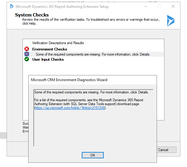 Dynamics v9 (onprem) installation - Reporting Extensions Issue