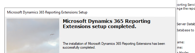 Dynamics v9 (onprem) installation - Reporting Extensions Issue